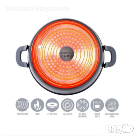 Комплект от 3 броя висококачествени съдове за готвене Cheffinger - 6 части, снимка 2 - Съдове за готвене - 52708397