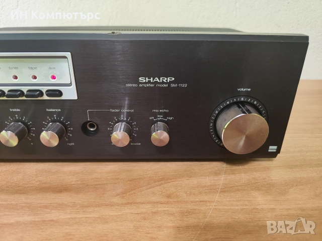 Продавам ретро стерео усилвател Sharp SM-1122H, снимка 6 - Ресийвъри, усилватели, смесителни пултове - 54319253