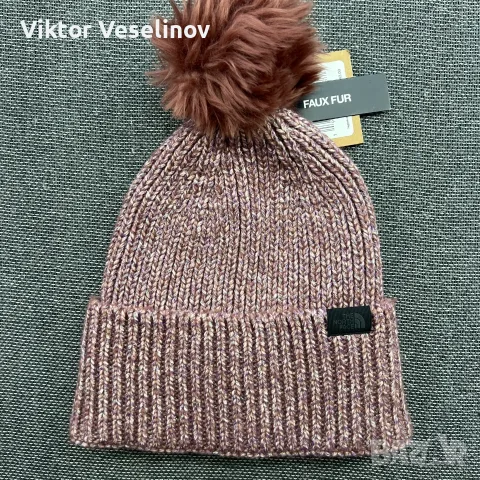 Оригинална The North Face Дамска Зимна Шапка Beanie Пискюл