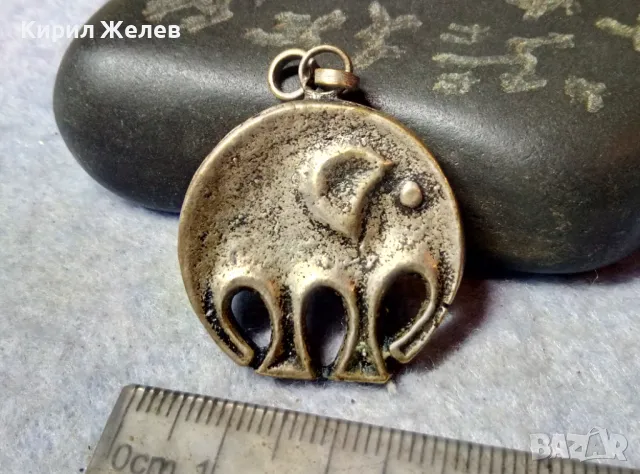ПОСРЕБРЕН ЛАКИРАН ФИГУРАЛЕН АРТ ПЕНДАНТ СЛОНЧЕ 41428, снимка 5 - Колиета, медальони, синджири - 48842377
