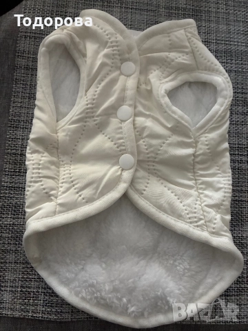 Бяло яке за малки кученца размер S, снимка 2 - За кучета - 52083284