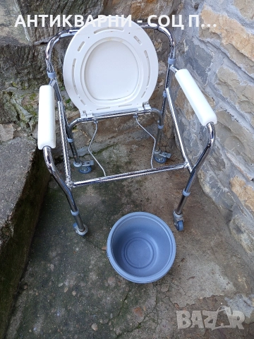 Стар Инвалиден Тоалетен Стол. , снимка 7 - Антикварни и старинни предмети - 52795228