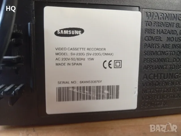 Записващо видео SAMSUNG SV-230G, снимка 6 - Плейъри, домашно кино, прожектори - 56313663