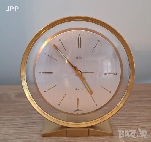 Настолен часовник с будилник EUROPE 7 JEWELS, снимка 1