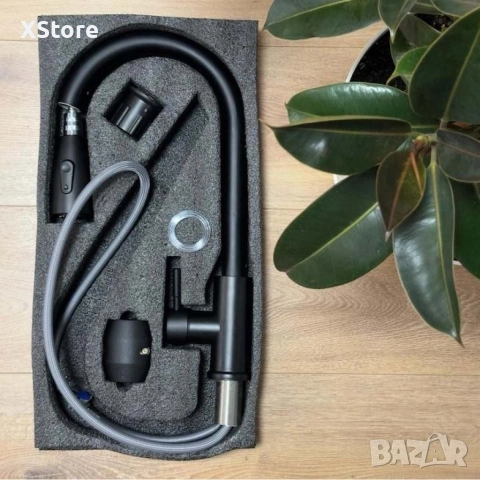 Кухненски смесител с издърпващ се душ, снимка 5 - Смесители - 52588656