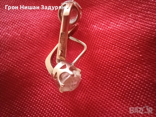 Продавам  златни  обеци руско злато , снимка 2 - Обеци - 54336581