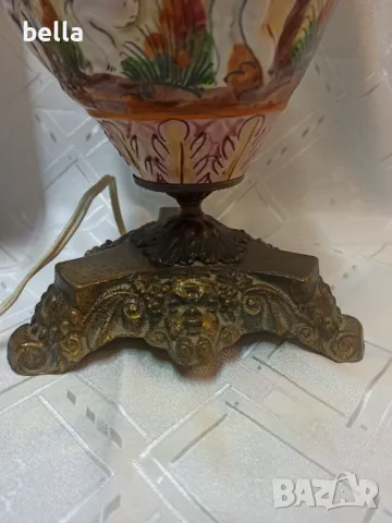 Антикварна висока настолна лампа Capodimonte, снимка 7 - Антикварни и старинни предмети - 49646525
