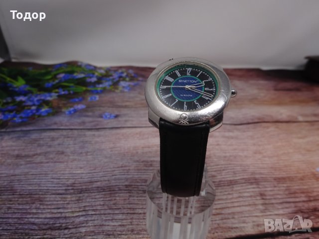 Кварцов часовник BENETON с механизъм BULOVA, 6 камъка, снимка 7 - Дамски - 38340331