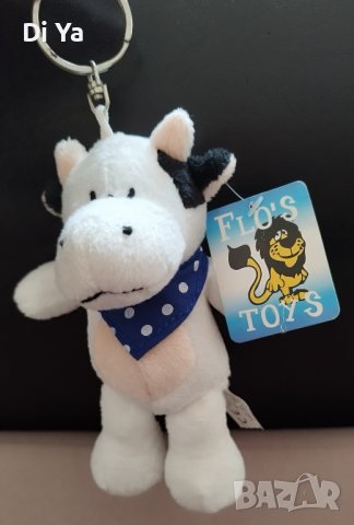Flo's Toys Нова играчка /ключодържател кравичка , снимка 1 - Плюшени играчки - 44419989