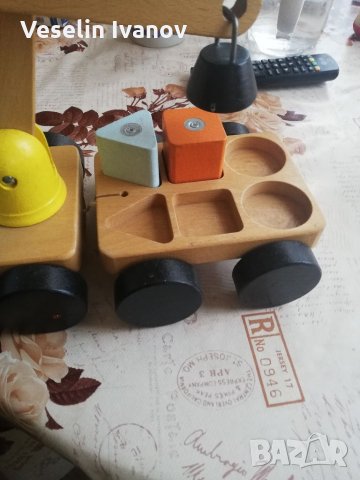 Дървена играчка кран, снимка 6 - Колекции - 35214725