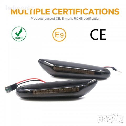 Бягащи лед мигачи лед мигачи BMW E46 E87 E88 E90 E60 E83, снимка 3 - Аксесоари и консумативи - 29839201