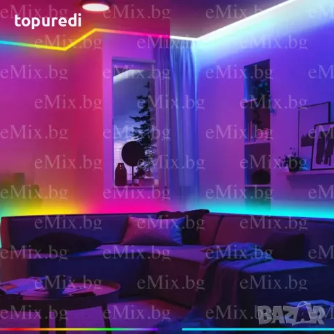 Многоцветен LED светлинен маркуч, 5 метра, снимка 4 - Други - 48141533