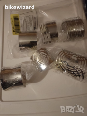 Комплект от 6 гривни за жени неръждаема стомана широки регулируеми НОВИ, снимка 2 - Гривни - 52435861