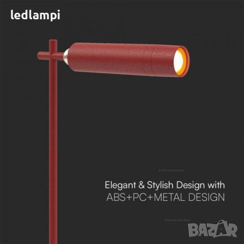 Настолна LED Магнитна Лампа 3W Червена Неутрално Бяла Светлина, снимка 6 - Настолни лампи - 42892783