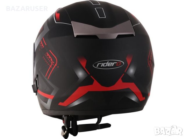 Каска мотор RIDERO интегрален червено-черен размер XS,M,L,XL/Гаранция 12 месеца/, снимка 3 - Аксесоари и консумативи - 29764461
