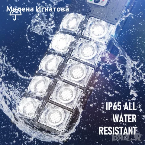 Соларна лампа W789B-5 – Мощно и ефективно LED осветление, снимка 5 - Соларни лампи - 55932750