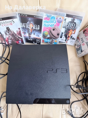 PlayStation 3 Slim 150GB + 1 Джойстик + 5 игри , снимка 2 - PlayStation конзоли - 52530963
