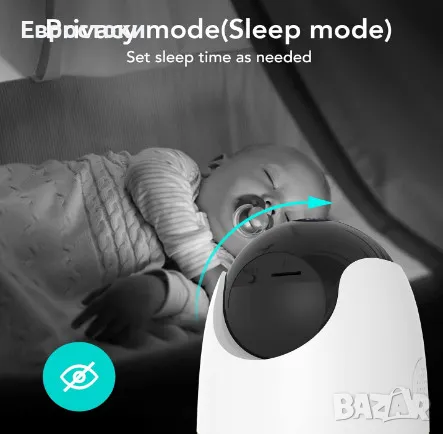 Вътрешна охранителна камера NETVUE Orb Cam, домашна камера за наблюдение с разширени умения AI , снимка 4 - IP камери - 48240356