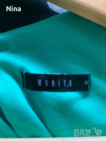 Ментова рокля с камъни, снимка 2 - Рокли - 29332834