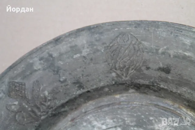 Стара медна чиния от ''Османската империя'', снимка 5 - Антикварни и старинни предмети - 48619487