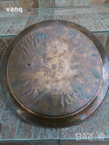 Медна чиния за стена, снимка 3 - Антикварни и старинни предмети - 31016534