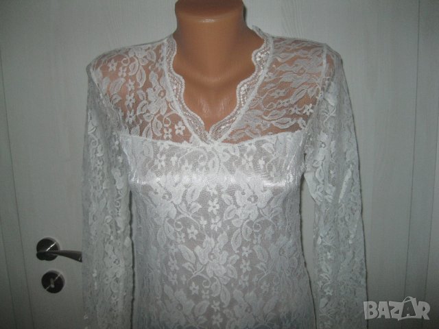 Нова бяла дантелена рокля, снимка 3 - Рокли - 42759935