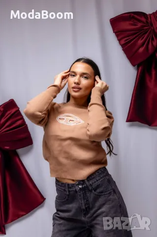 Diesel кафяв дамски пуловер 