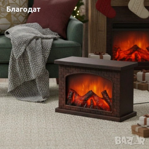 Декоративна LED камина с изкуствен пламък и звук – уют без риск и без отопление, снимка 5 - Декорация за дома - 52500362