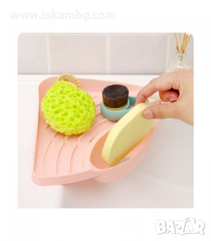 ЪГЛОВА ПОСТАВКА ЗА ГЪБА ЗА МИВКА С ДРЕНАЖЕН ОТВОР - код 02001, снимка 3 - Други стоки за дома - 33966305