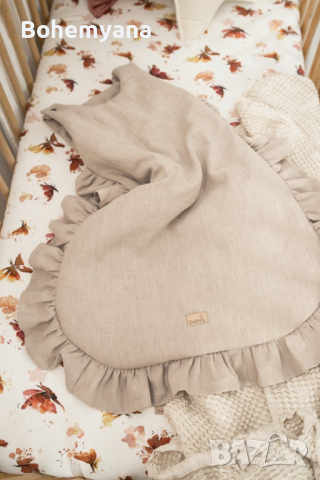 Babyly ленено чувалче 70 см 2 тог – бежово, снимка 2 - Спални чували за бебета и деца - 44763860
