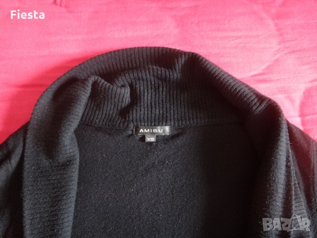 Къса черна жилетка Amisu, снимка 4 - Жилетки - 31104135