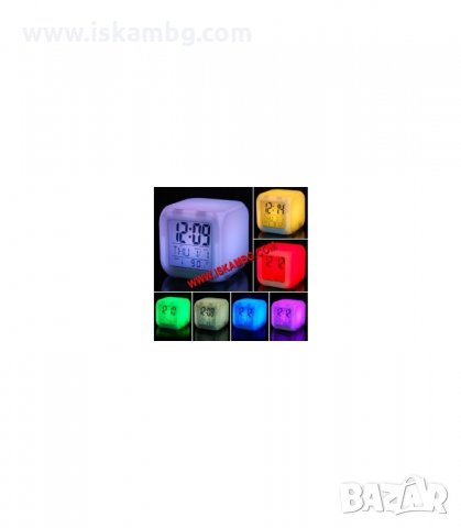 СВЕТЕЩ СТАЕН LED ЧАСОВНИК СЪС 7 ЦВЯТА - код кубче, снимка 8 - Друга електроника - 34088601