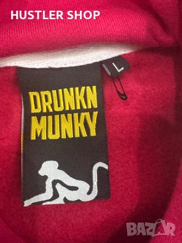 Мъжки суитшърт DRUNKN MUNKY. Размер M/L, снимка 5 - Спортни дрехи, екипи - 52943889