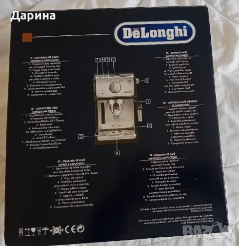 Кафемашина DeLonghi, снимка 7 - Кафемашини - 48165014
