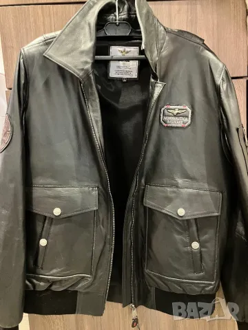 Кожено яке Aeronautica Mlitare Frecce Tricolori, снимка 4 - Якета - 48732364