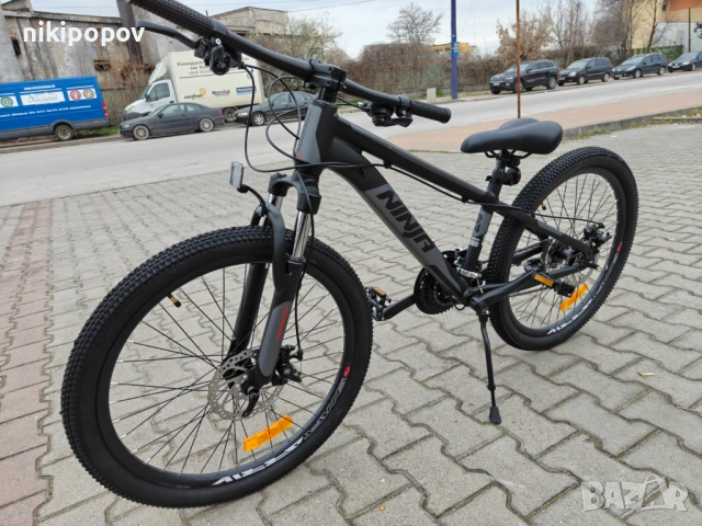 BG Алуминиев велосипед 24" NINJA черен, снимка 8 - Велосипеди - 54334864