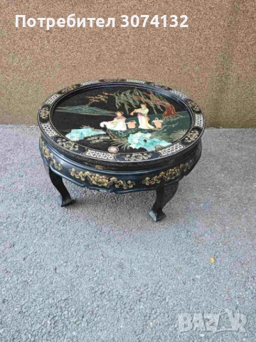 Оргинална ръчно изработена Китайска холна маса със седеф, снимка 6 - Маси - 52807116