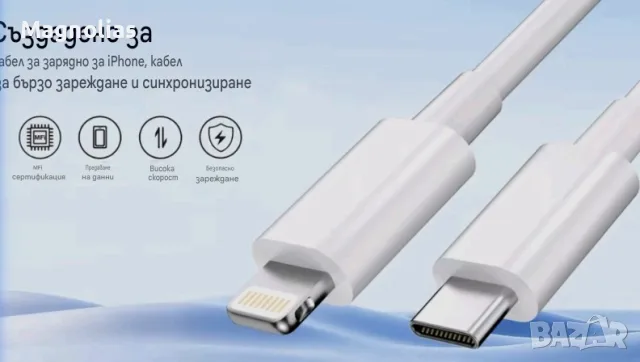 30W Кабел Apple iPhone Type C Lightning iPhone 14 13 12 11 Pro, снимка 5 - Аксесоари за Apple - 56238075
