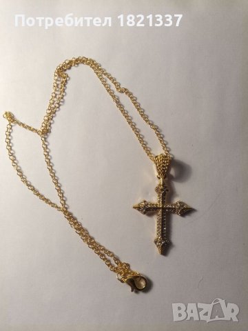 Колие с кръст , снимка 4 - Колиета, медальони, синджири - 39376469