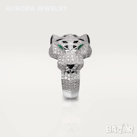 CARTIER Panthere de Cartier Big White Gold Diamonds Пръстен, снимка 10 - Пръстени - 52879521