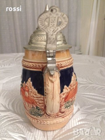 Vintage."GERZ" W.Germany. Красива релефна халба 200 мл. Нова., снимка 6 - Антикварни и старинни предмети - 36603266