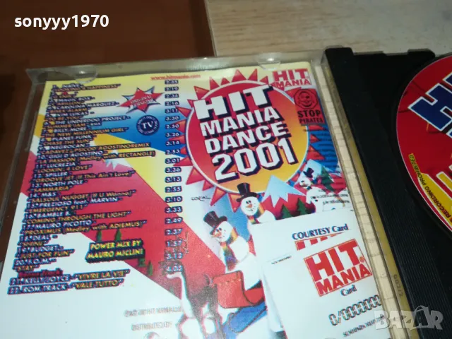HIT MANIA DANCE 2001 CD 1605251953, снимка 9 - CD дискове - 50317355
