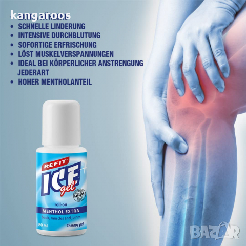 Refit Ice Gel Menthol Extra 500 ml. – охлаждащ гел при много силна болка с незабавен ефект, снимка 2 - Други - 36428880