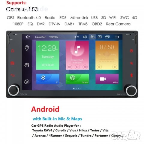 TOYOTA RAV4,Corolla, Vios, Hilux,Terios, Avanza, Fortuner android,9144, снимка 3 - Аксесоари и консумативи - 31801635