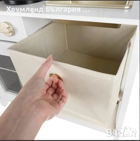 Качествена интерактивна дървена детска кухня, снимка 2 - Образователни игри - 54331793