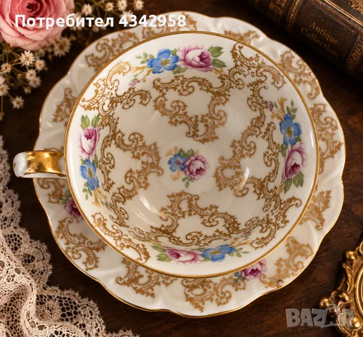🌸 Винтидж порцеланов комплект от Johann Seltmann Vohenstrauß.(1917-1932г.), снимка 2 - Други ценни предмети - 56111964