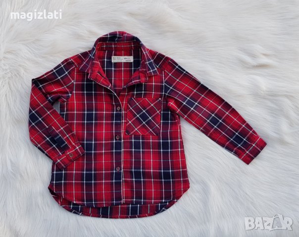 Карирана риза ZARA  3-4 години, снимка 6 - Детски ризи - 37883573