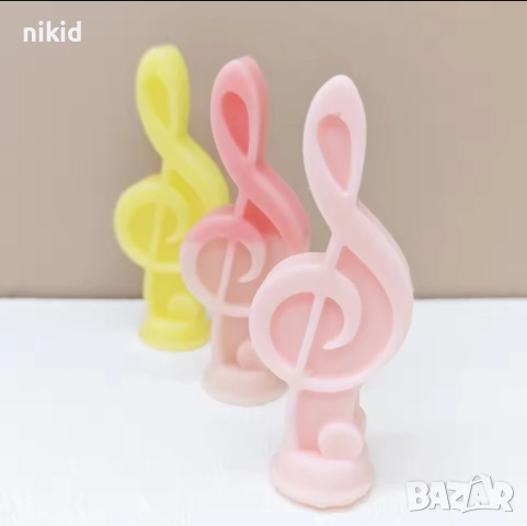 3D Голям Ключ сол нота музика силиконов молд форма фондан шоколад гипс свещ декор, снимка 3 - Форми - 51814135
