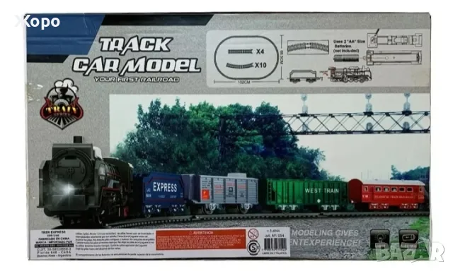 ЕЛЕКТРИЧЕСКИ ДЕТСКИ ЕКСПРЕС ТОВАРЕН ВЛАК-19 С ЗВУК И СВЕТЛИНА 20076, снимка 8 - Влакчета, самолети, хеликоптери - 47444998