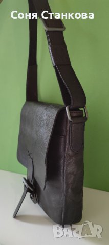 STRELLSON - Мъжкa чантa за през рамо - естествена кожа, снимка 11 - Чанти - 42115160